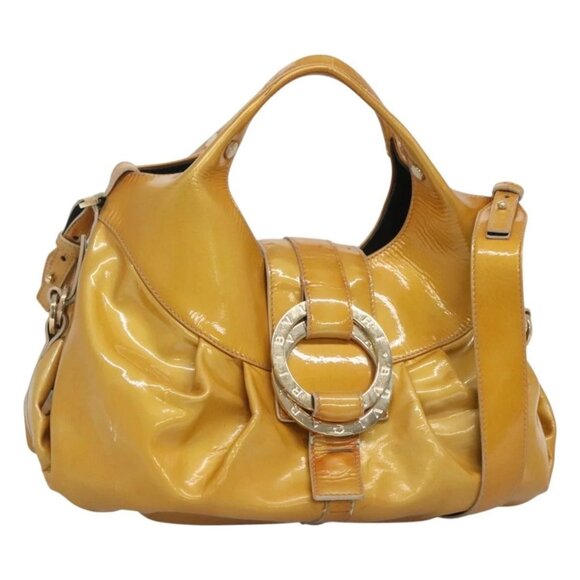 BVLGARI Handbags - BVLGARI Chandra Hand Bag Enamel 2way Yellow Gold Auth 125921